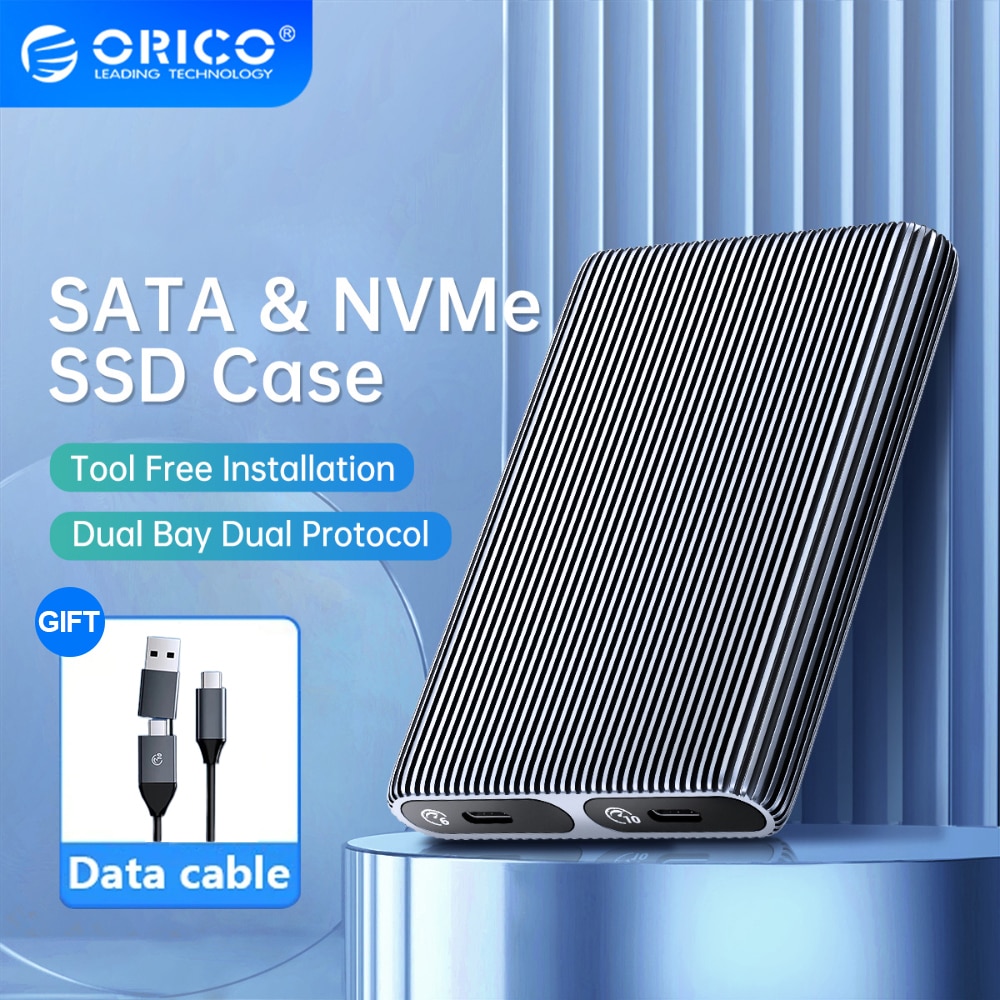 ORICO M2 SSD ̽, M.2 NVMe SATA SSD Ŭ , 10Gbps USB 3.1 Gen2 USB C ܺ Ŭ, ð  